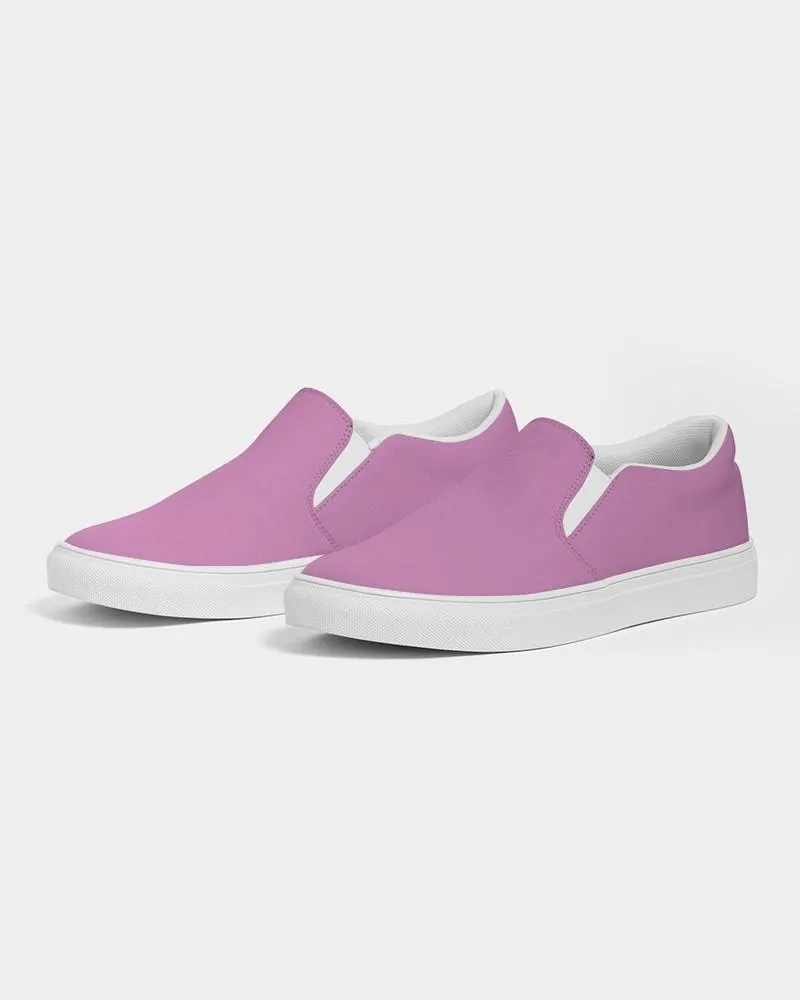 Pastel Magenta Purple Slip-On Canvas Sneakers | Men's | Bright Pastel Magenta Purple | C15M60Y0K0