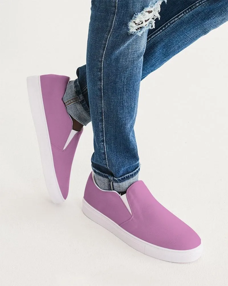 Pastel Magenta Purple Slip-On Canvas Sneakers | Men's | Bright Pastel Magenta Purple | C15M60Y0K0