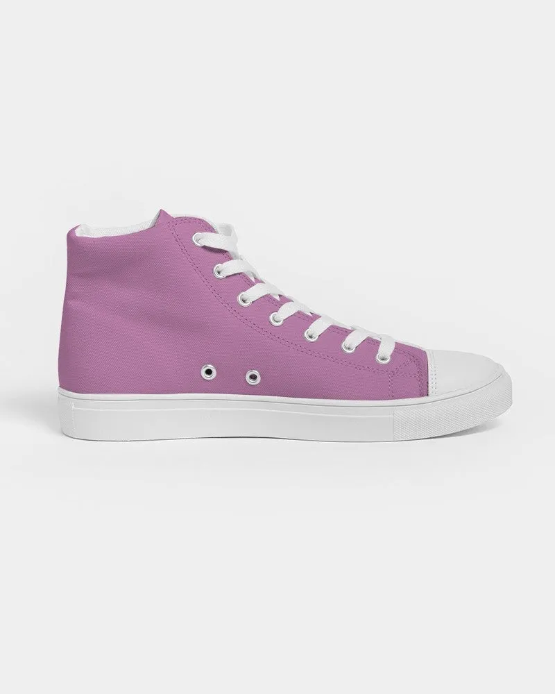 Pastel Magenta Purple Women's High-top Canvas Sneakers | Women's | Bright Pastel Magenta Purple | C15M60Y0K0