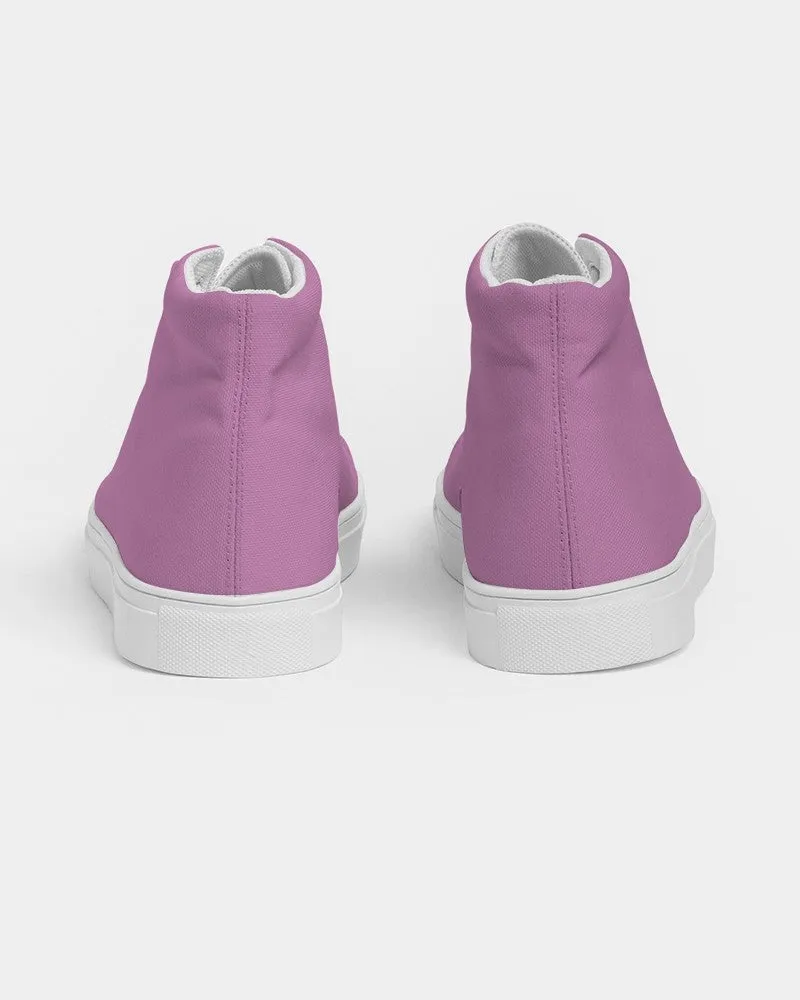 Pastel Magenta Purple Women's High-top Canvas Sneakers | Women's | Bright Pastel Magenta Purple | C15M60Y0K0