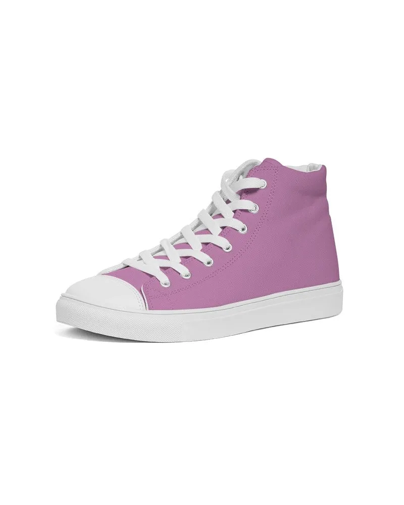 Pastel Magenta Purple Women's High-top Canvas Sneakers | Women's | Bright Pastel Magenta Purple | C15M60Y0K0