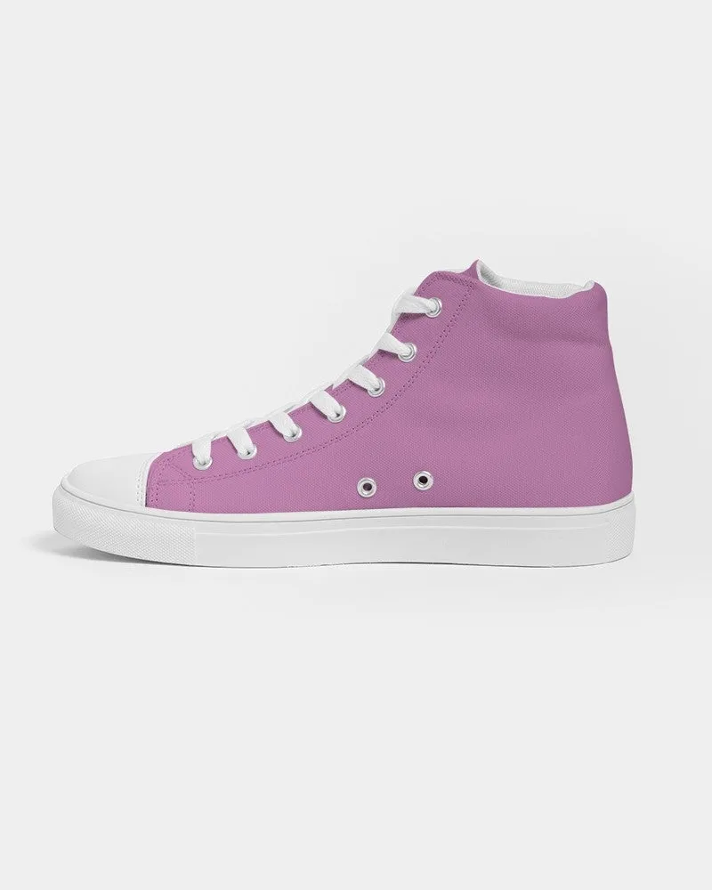 Pastel Magenta Purple Women's High-top Canvas Sneakers | Women's | Bright Pastel Magenta Purple | C15M60Y0K0