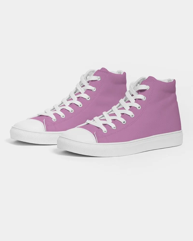 Pastel Magenta Purple Women's High-top Canvas Sneakers | Women's | Bright Pastel Magenta Purple | C15M60Y0K0