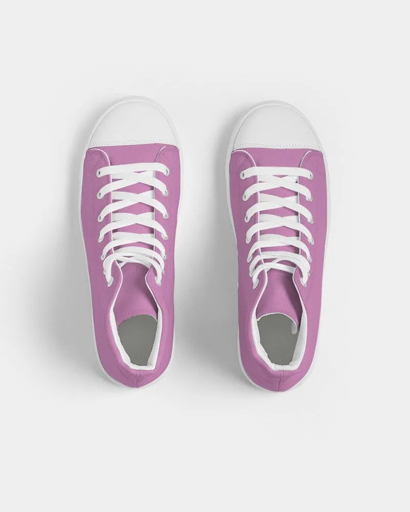 Pastel Magenta Purple Women's High-top Canvas Sneakers | Women's | Bright Pastel Magenta Purple | C15M60Y0K0