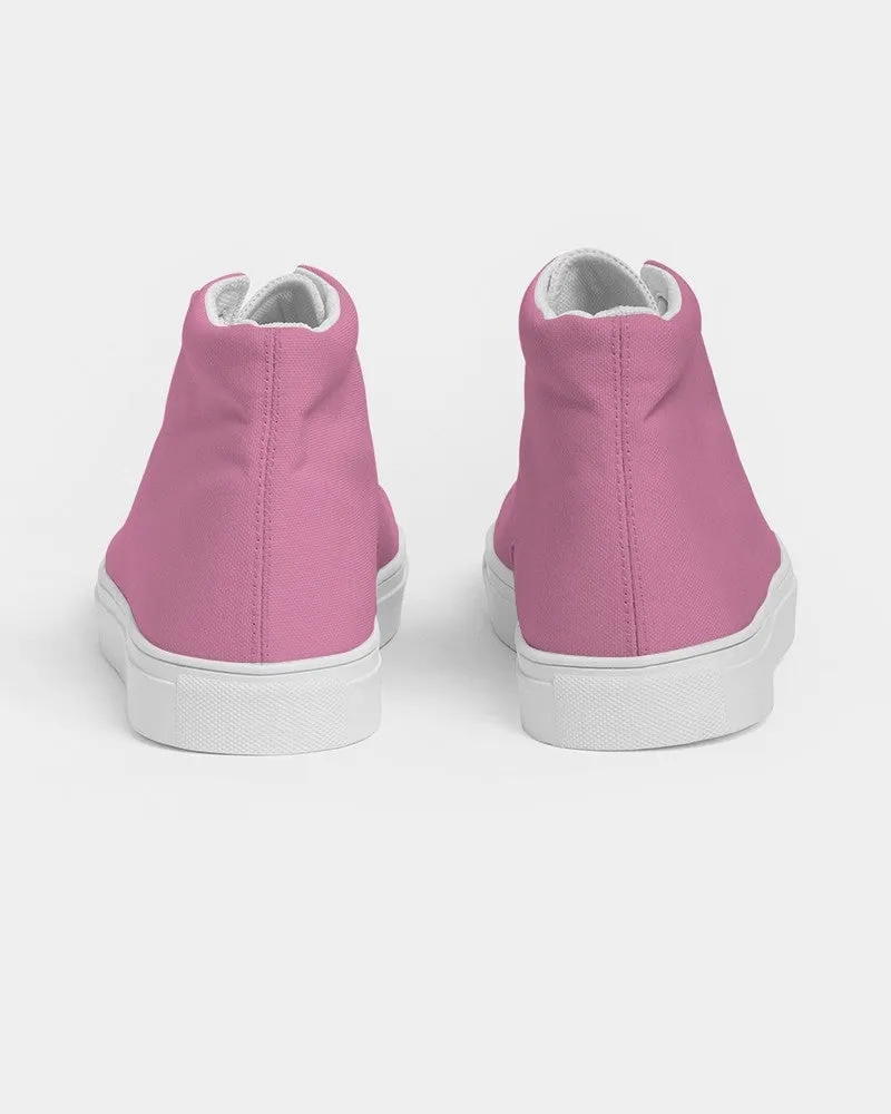 Pastel Magenta Women's High-top Canvas Sneakers | Women's | Bright Pastel Magenta | C0M60Y0K0