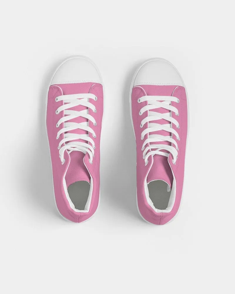 Pastel Magenta Women's High-top Canvas Sneakers | Women's | Bright Pastel Magenta | C0M60Y0K0