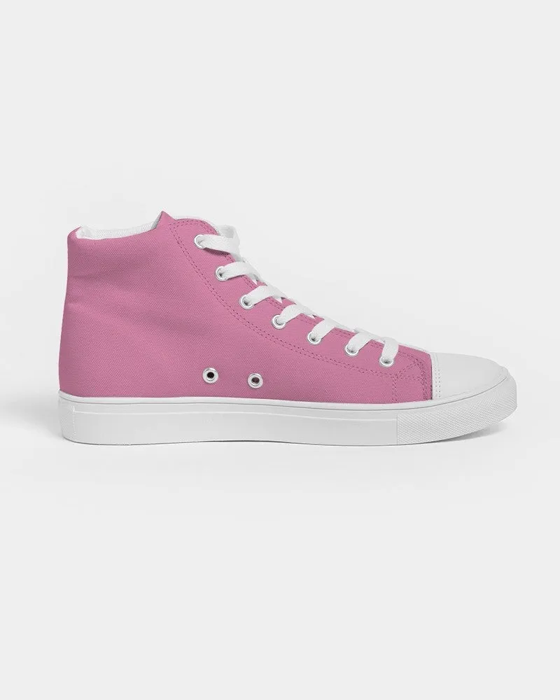 Pastel Magenta Women's High-top Canvas Sneakers | Women's | Bright Pastel Magenta | C0M60Y0K0