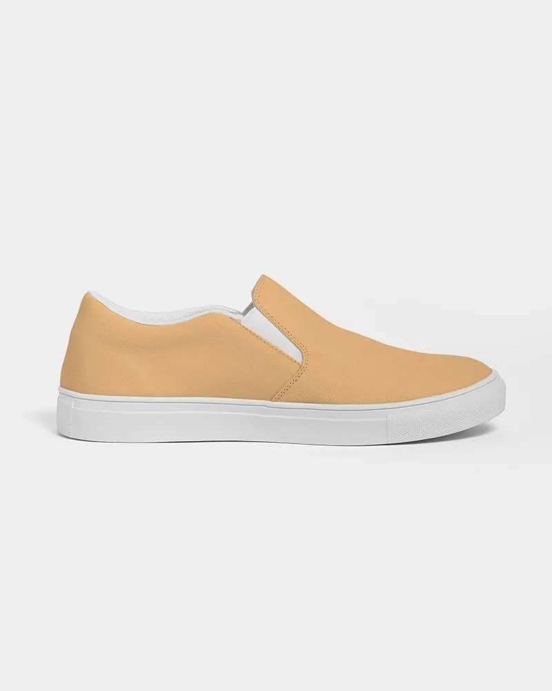 Pastel Orange Slip-On Canvas Sneakers | Women's | Bright Pastel Orange | C0M30Y60K0