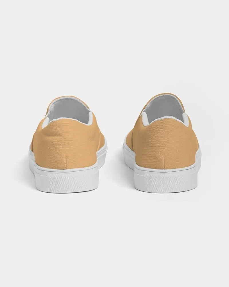 Pastel Orange Slip-On Canvas Sneakers | Women's | Bright Pastel Orange | C0M30Y60K0