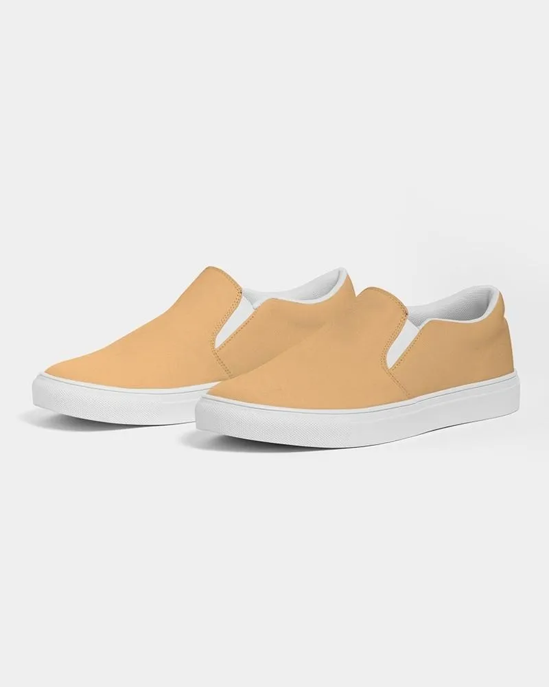 Pastel Orange Slip-On Canvas Sneakers | Women's | Bright Pastel Orange | C0M30Y60K0