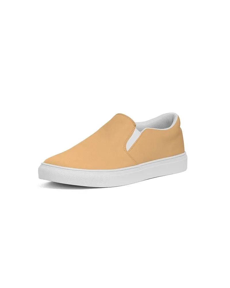 Pastel Orange Slip-On Canvas Sneakers | Women's | Bright Pastel Orange | C0M30Y60K0