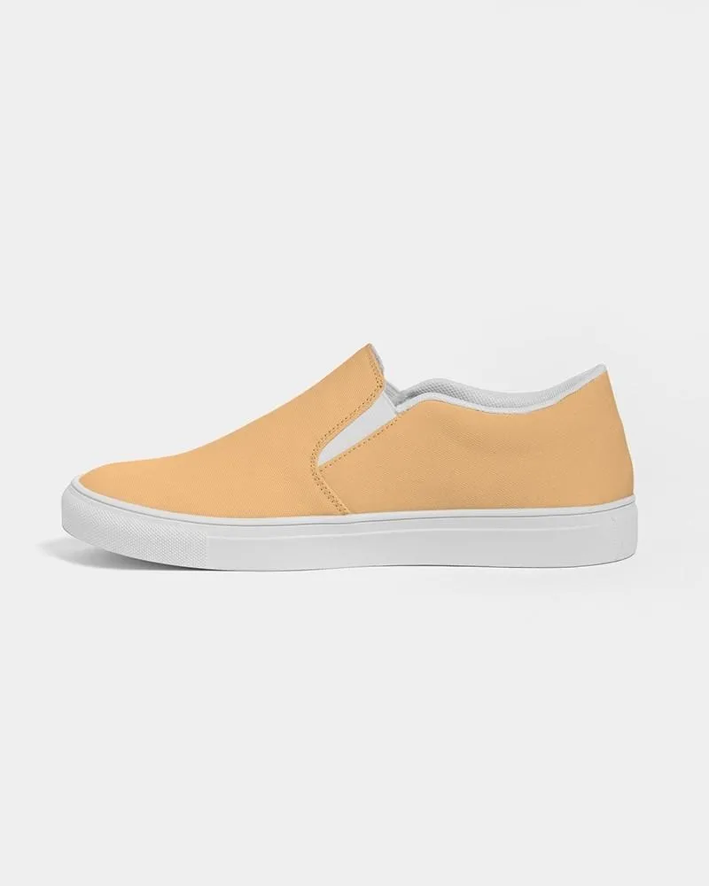 Pastel Orange Slip-On Canvas Sneakers | Women's | Bright Pastel Orange | C0M30Y60K0