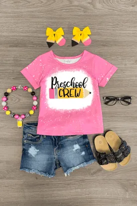 "Preschool - 2nd Grade Crew" Pink Top