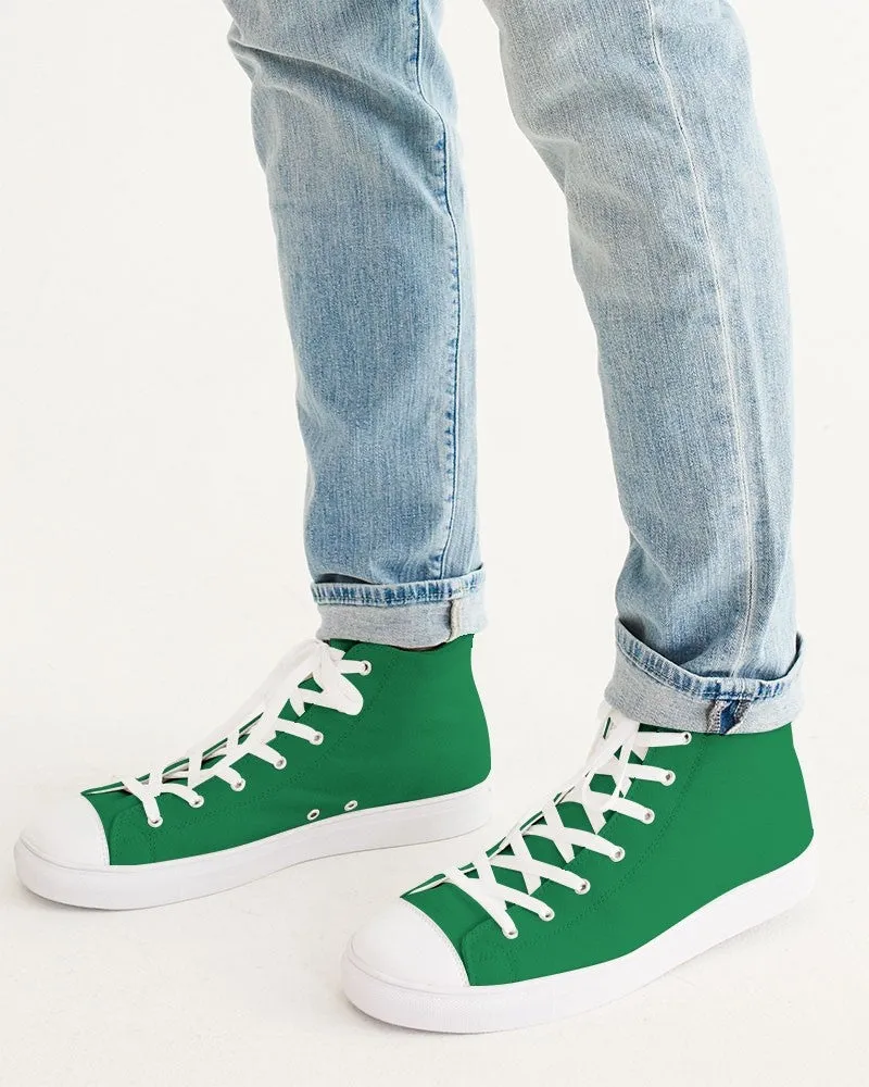 Shaded Green High-Top Canvas Sneakers | Men's | C100M0Y100K30