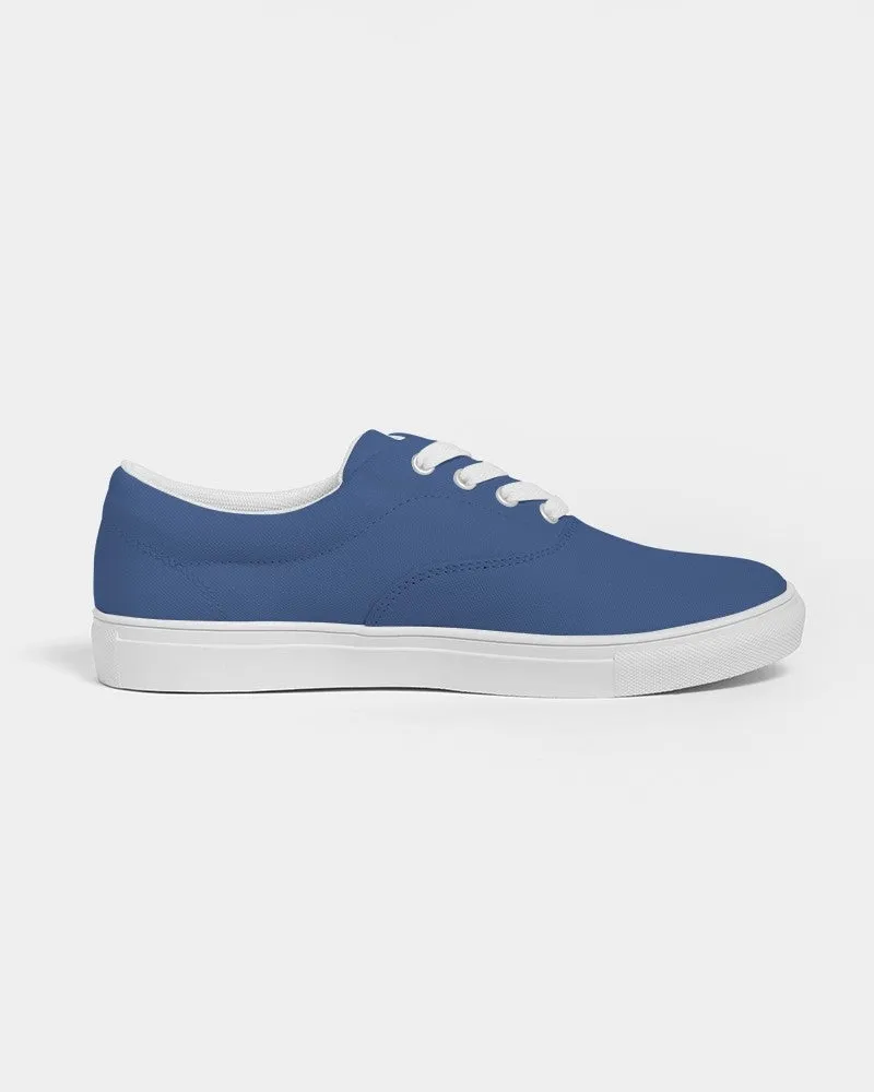 Shaded Midtone Blue Canvas Sneakers | Men's | C80M60Y0K30