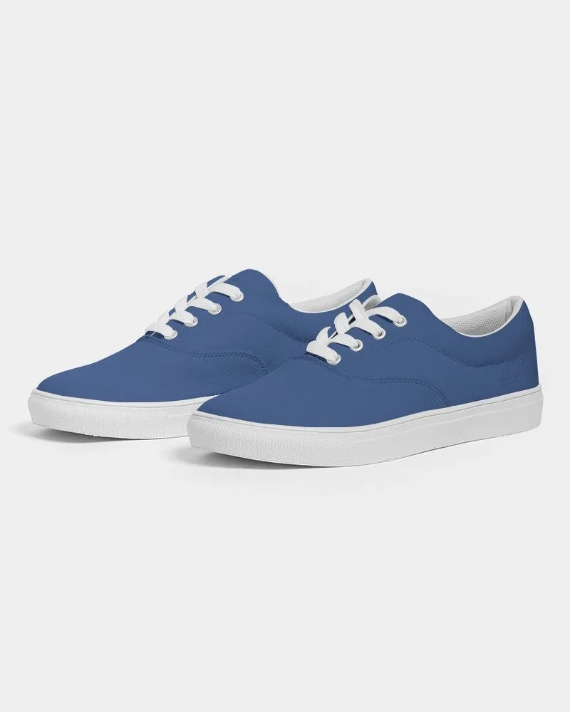 Shaded Midtone Blue Canvas Sneakers | Men's | C80M60Y0K30