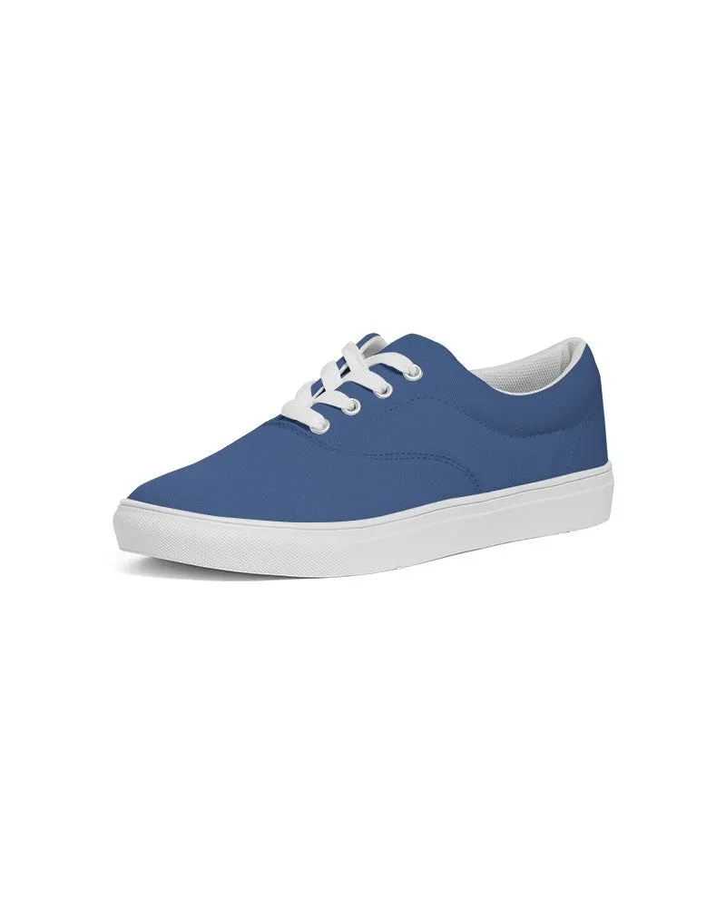 Shaded Midtone Blue Canvas Sneakers | Men's | C80M60Y0K30