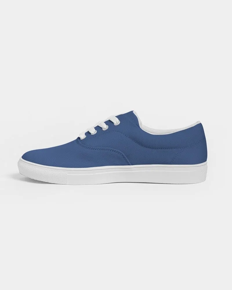 Shaded Midtone Blue Canvas Sneakers | Men's | C80M60Y0K30