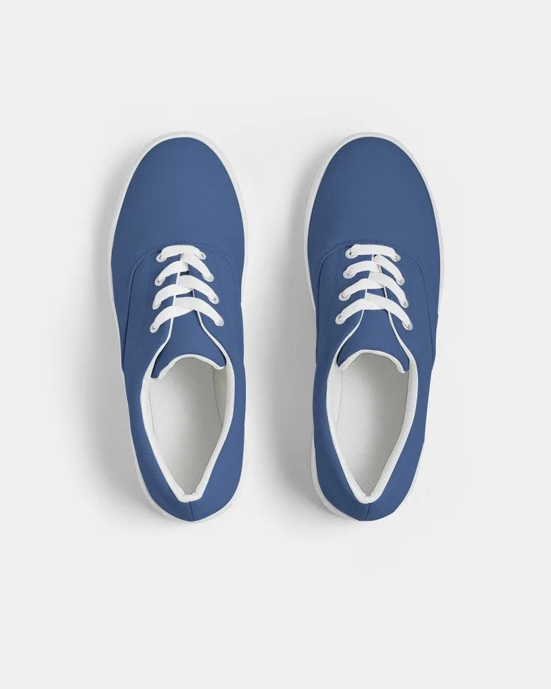 Shaded Midtone Blue Canvas Sneakers | Men's | C80M60Y0K30