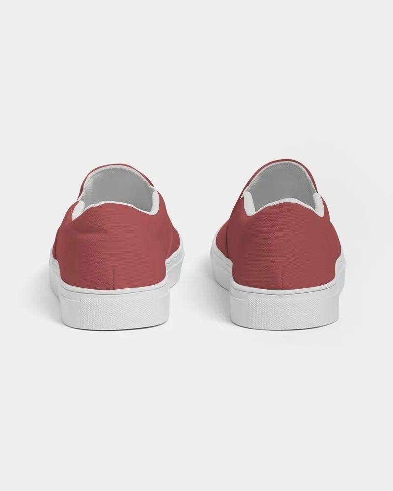 Shaded Midtone Red Slip-On Canvas Sneakers | Men's | C0M80Y60K30