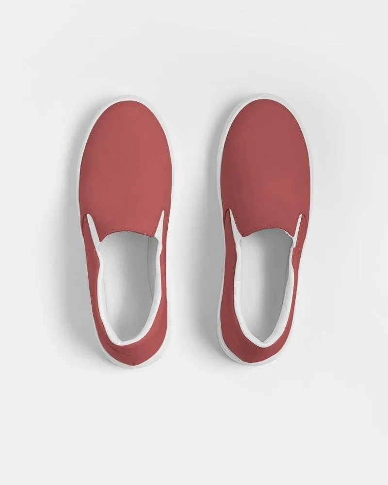 Shaded Midtone Red Slip-On Canvas Sneakers | Men's | C0M80Y60K30