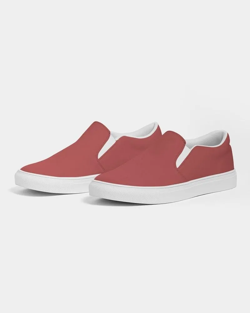 Shaded Midtone Red Slip-On Canvas Sneakers | Men's | C0M80Y60K30