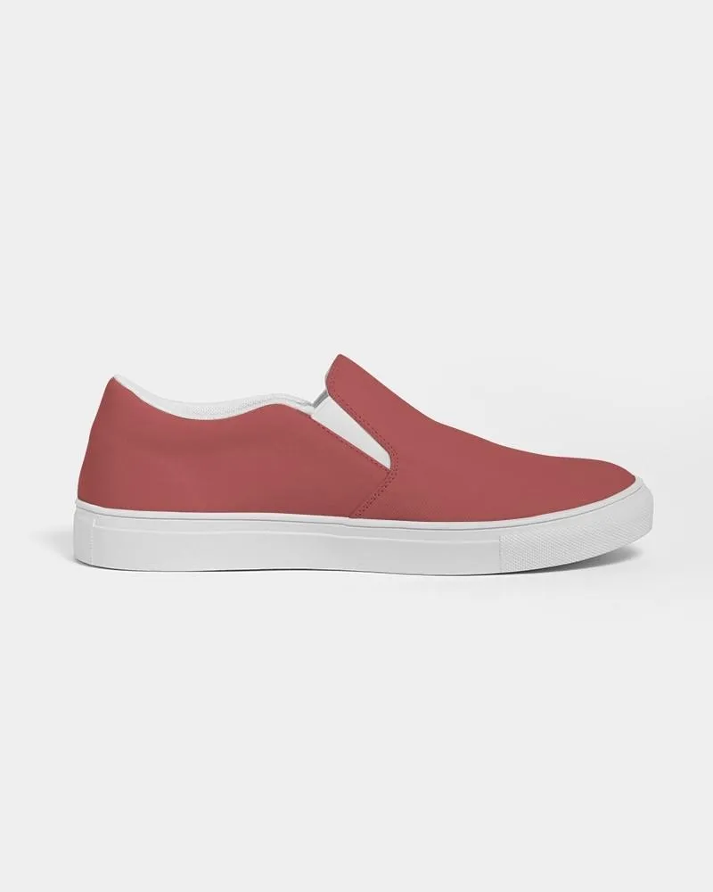 Shaded Midtone Red Slip-On Canvas Sneakers | Men's | C0M80Y60K30