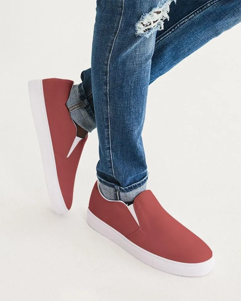 Shaded Midtone Red Slip-On Canvas Sneakers | Men's | C0M80Y60K30