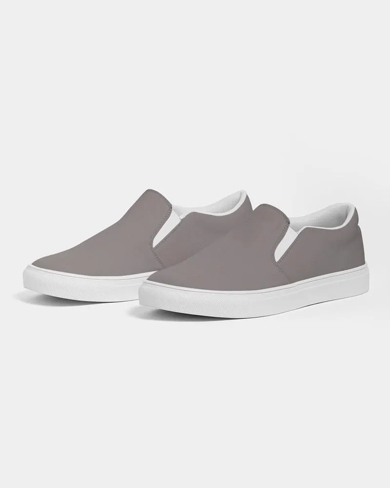 Shaded Pale Pastel Brown Slip-On Canvas Sneakers | Women's | C30M30Y30K30