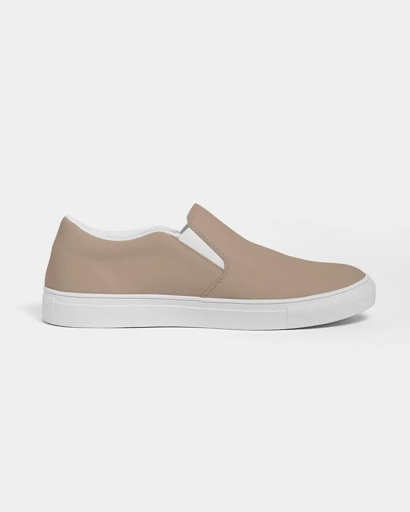 Shaded Pale Pastel Orange Brown Slip-On Canvas Sneakers | Women's | C0M22Y30K30