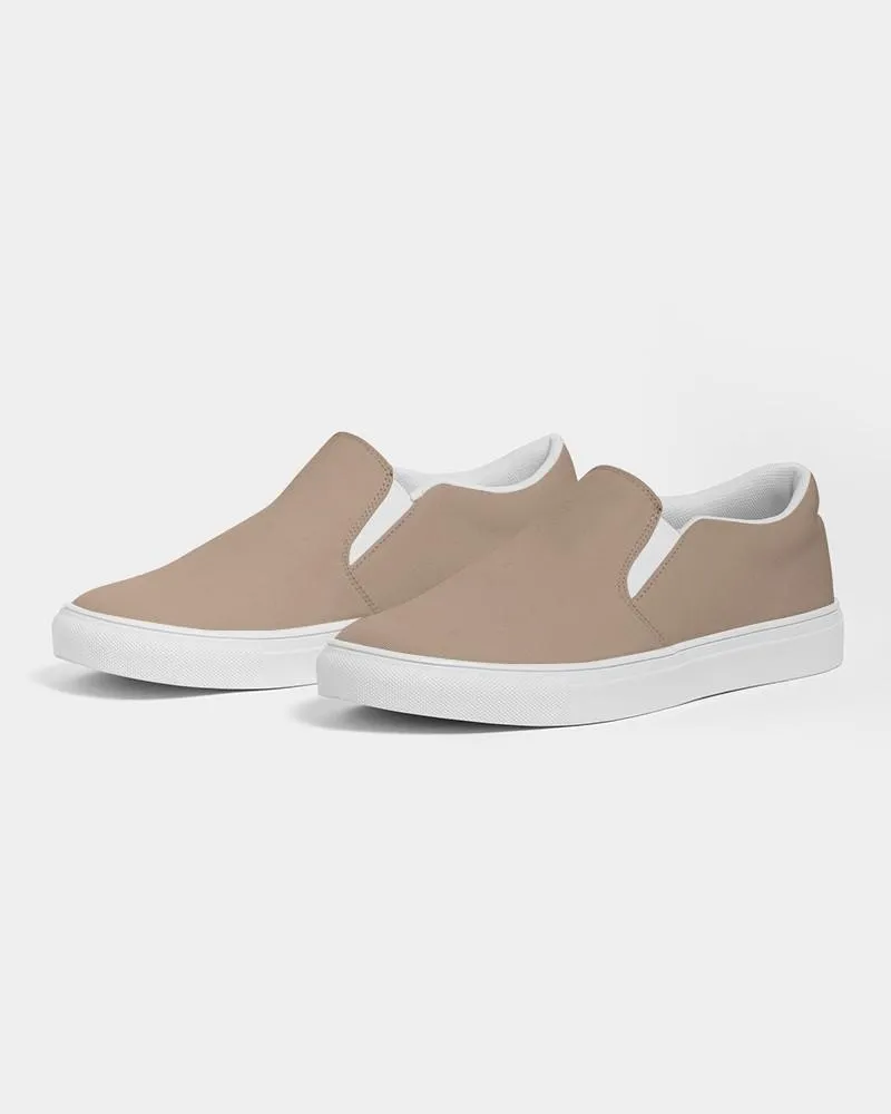 Shaded Pale Pastel Orange Brown Slip-On Canvas Sneakers | Women's | C0M22Y30K30