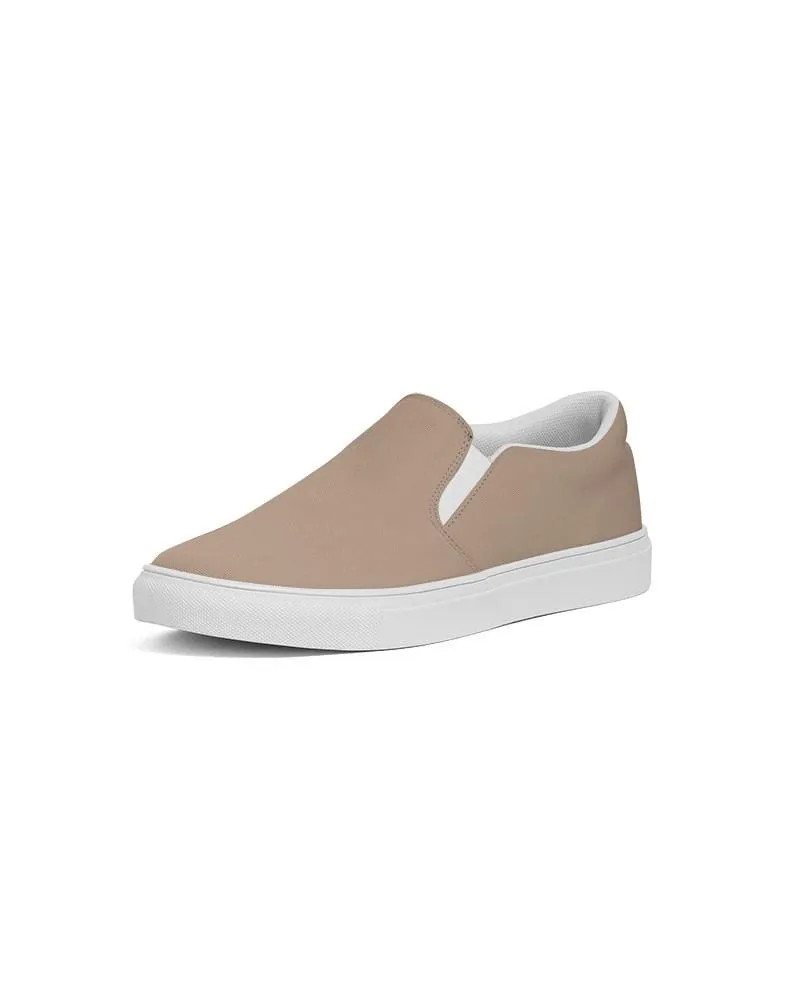 Shaded Pale Pastel Orange Brown Slip-On Canvas Sneakers | Women's | C0M22Y30K30