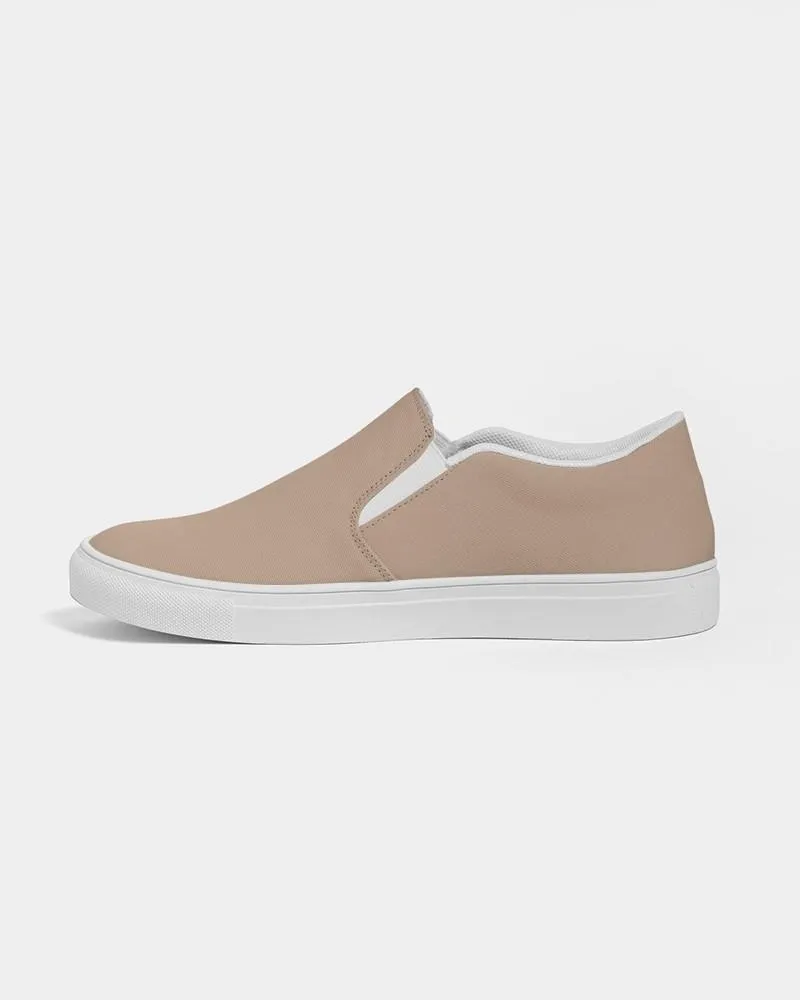 Shaded Pale Pastel Orange Brown Slip-On Canvas Sneakers | Women's | C0M22Y30K30