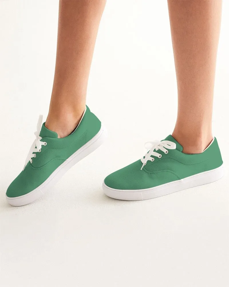 Shaded Pastel Green Canvas Sneakers | Women's | C60M0Y60K30