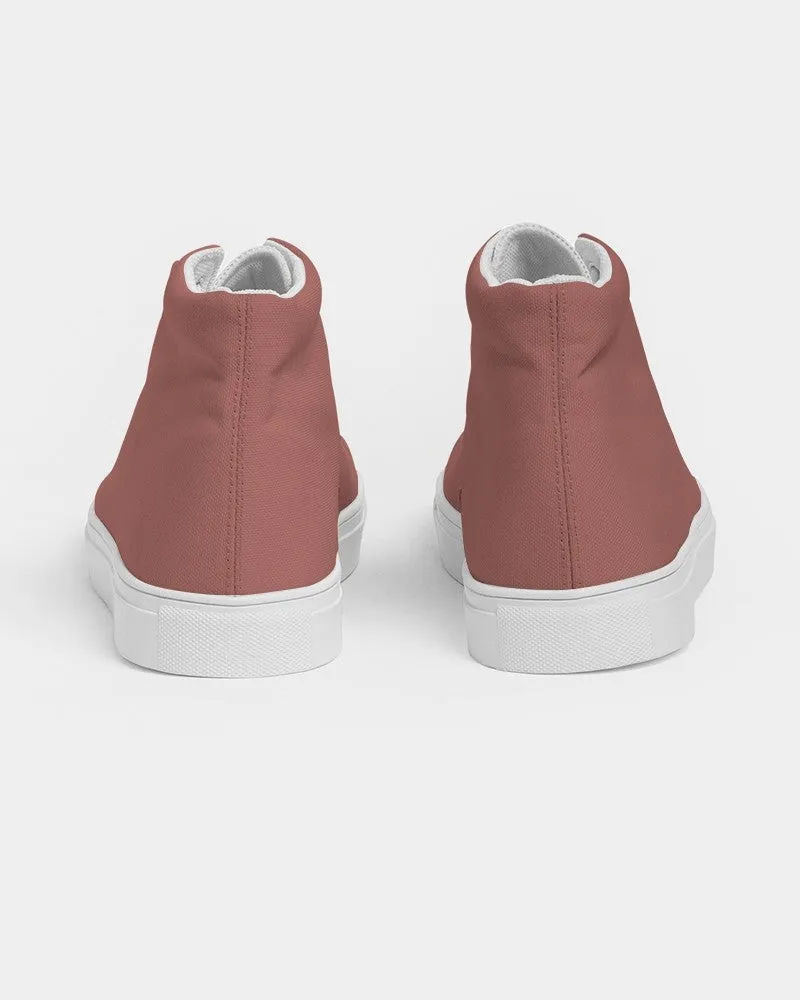 Shaded Pastel Red High-Top Canvas Sneakers | Men's | C0M60Y45K30