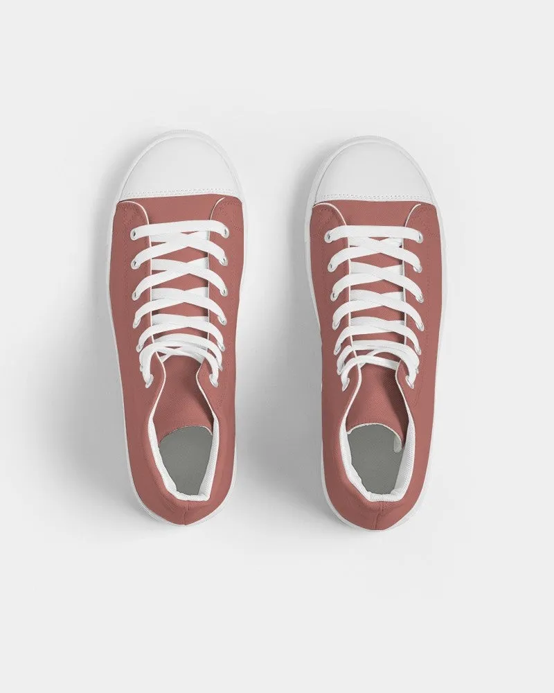 Shaded Pastel Red High-Top Canvas Sneakers | Men's | C0M60Y45K30