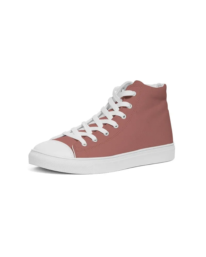 Shaded Pastel Red High-Top Canvas Sneakers | Men's | C0M60Y45K30