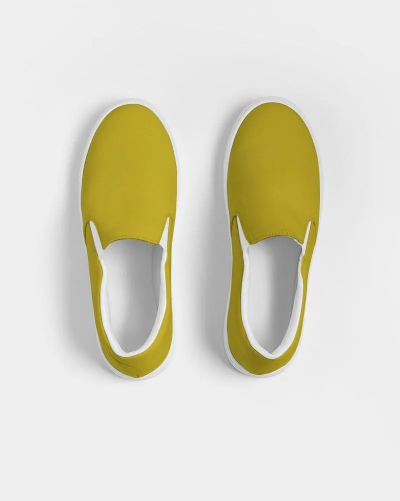 Shaded Yellow Slip-On Canvas Sneakers | Men's | C0M12Y100K30