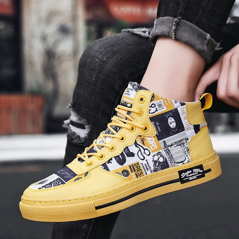 SM Lace-up High-top Sneakers