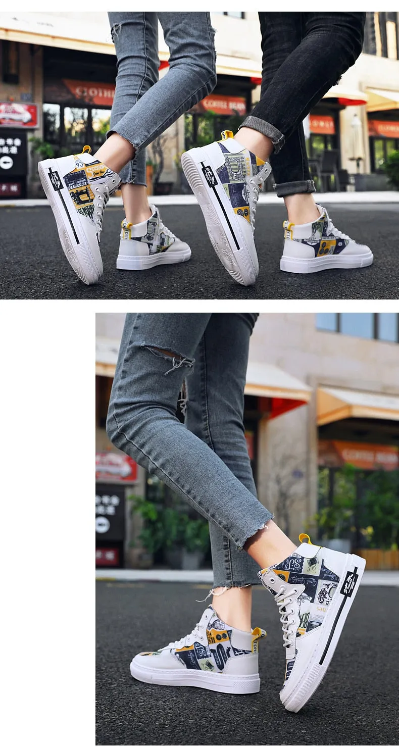 SM Lace-up High-top Sneakers