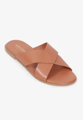 Splendora Faux Crossover Sandals - Light Brown