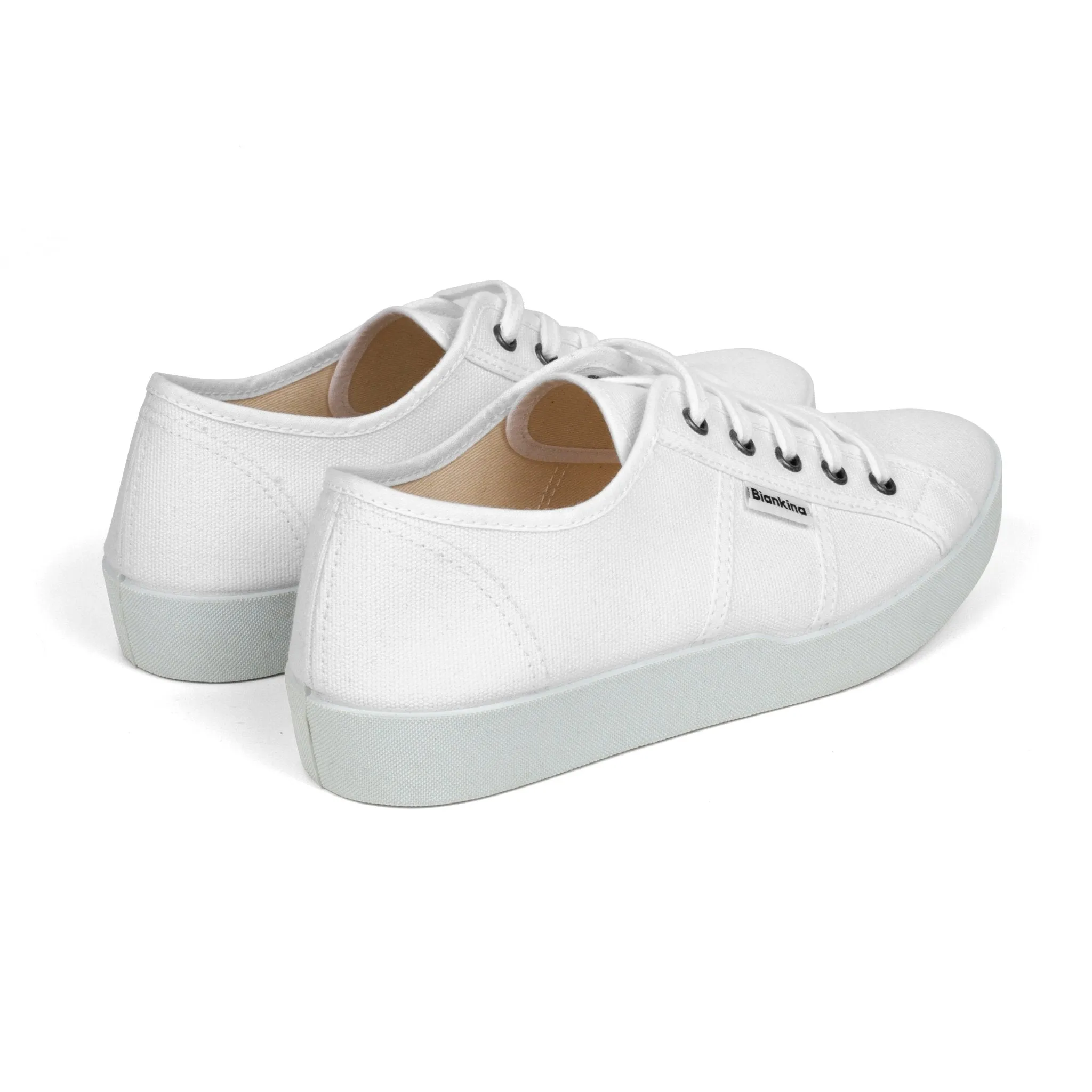 St. Tropez Organic Cotton Canvas Sneakers - White