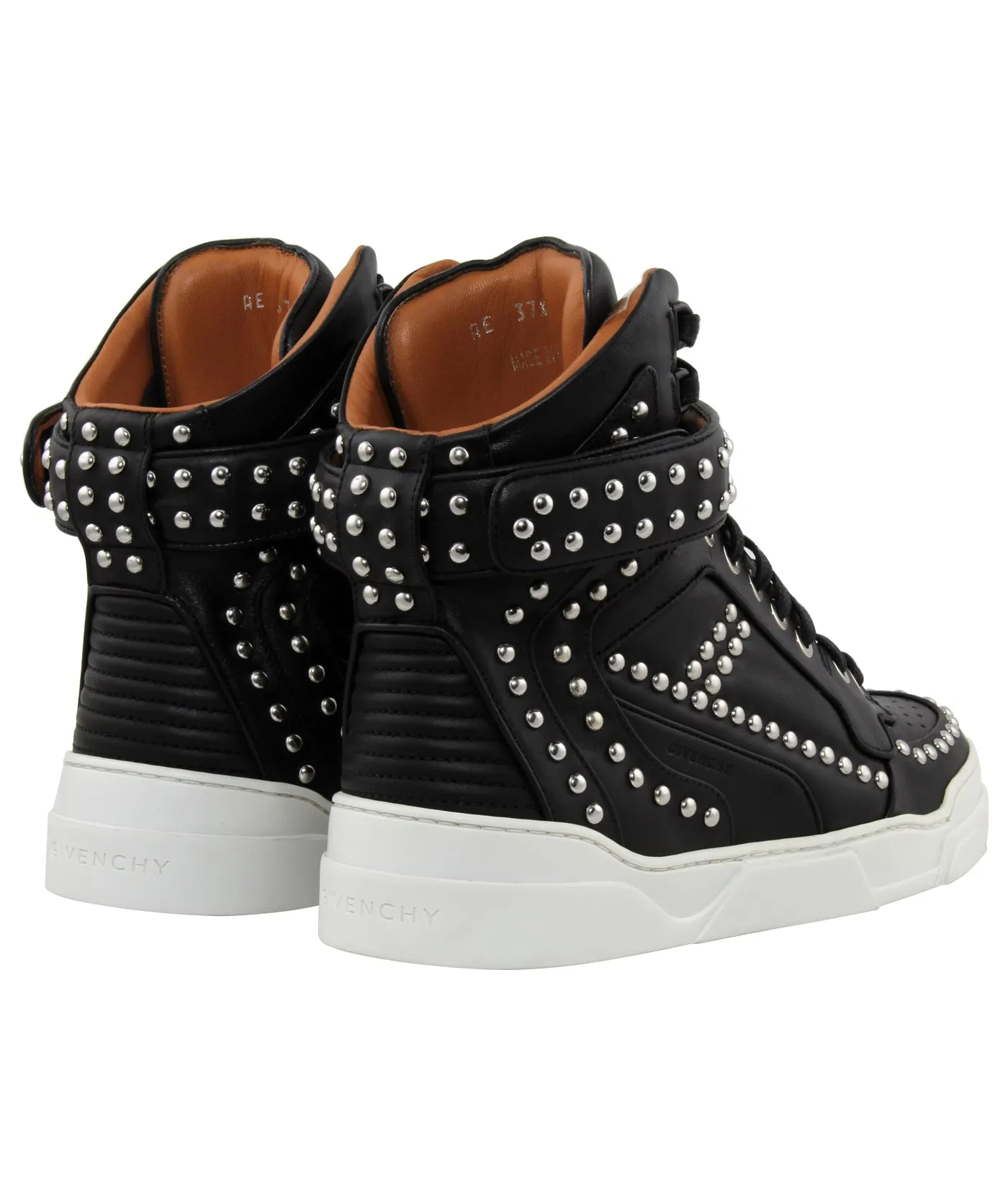 Tyson Studded Leather High Top Sneakers