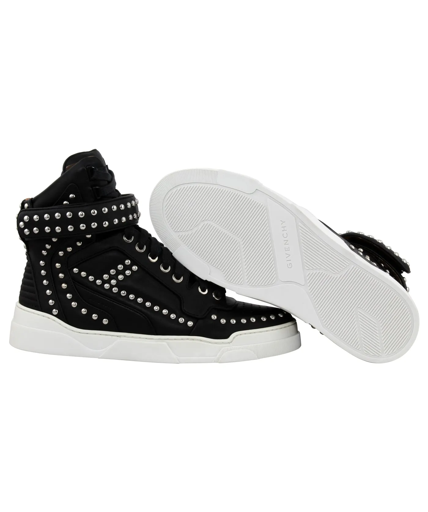 Tyson Studded Leather High Top Sneakers