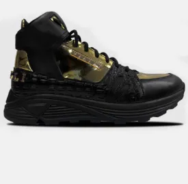 Vialli Matteo Black Gold Mid Sneaker