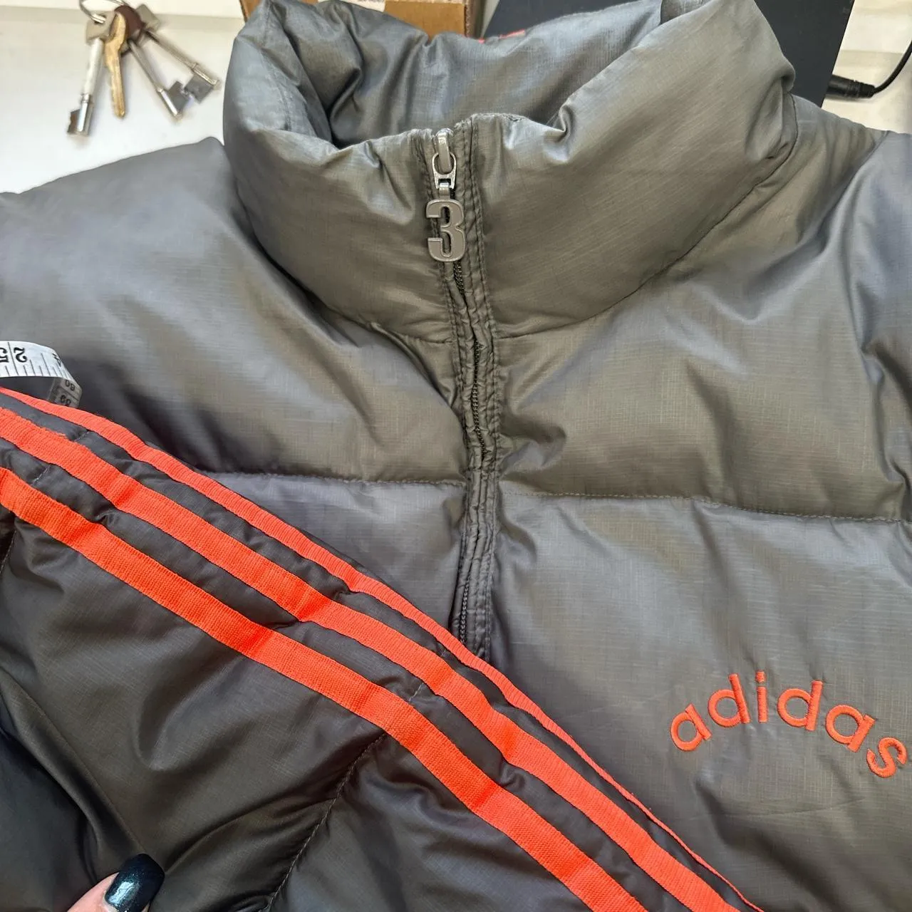 vintage adidas puffer jacket