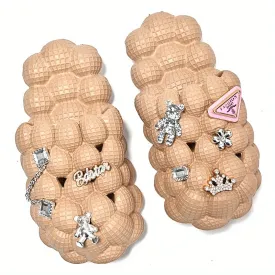 Women's Fashionable Bubble Slippers With Charm