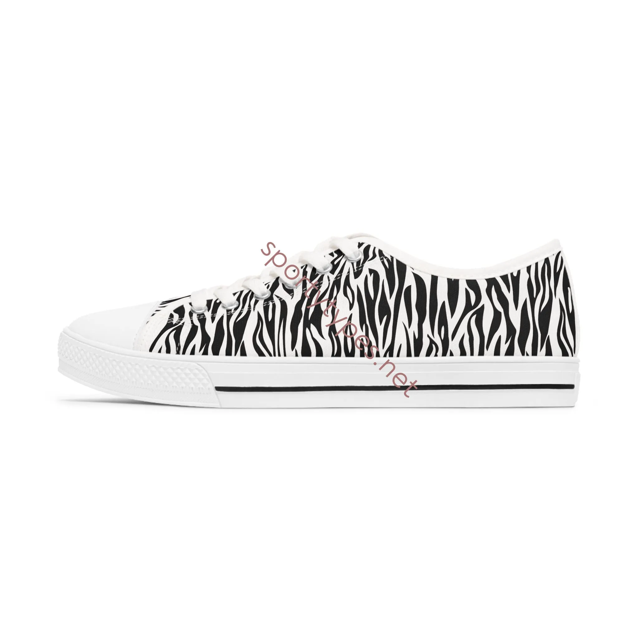 Women's Zebra Low Top Canvas Sneakers